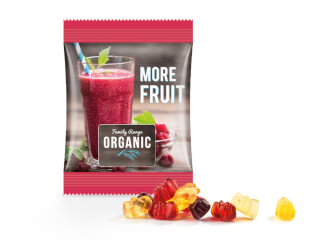 Godispåse i litet format, fylld med läckra gelébjörnar. 